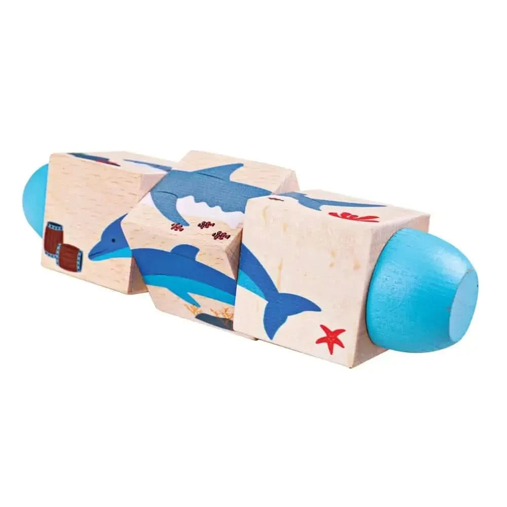 Bigjigs Under the Sea Twist Blocks-Bigjigs Under the Sea Twist Blocks