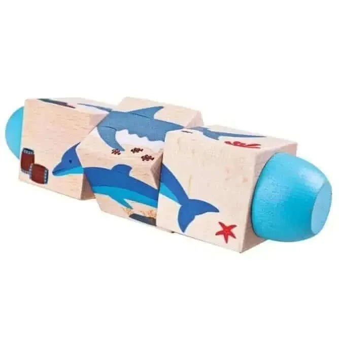 Bigjigs Under the Sea Twist Blocks-Bigjigs Under the Sea Twist Blocks