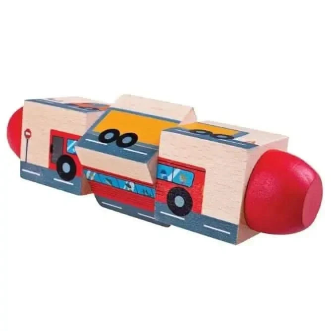 Bigjigs Vehicle Twist Blocks-Bigjigs Vehicle Twist Blocks