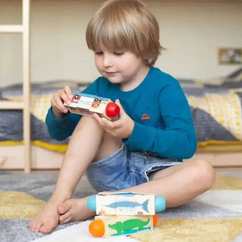 Bigjigs Vehicle Twist Blocks-Bigjigs Vehicle Twist Blocks