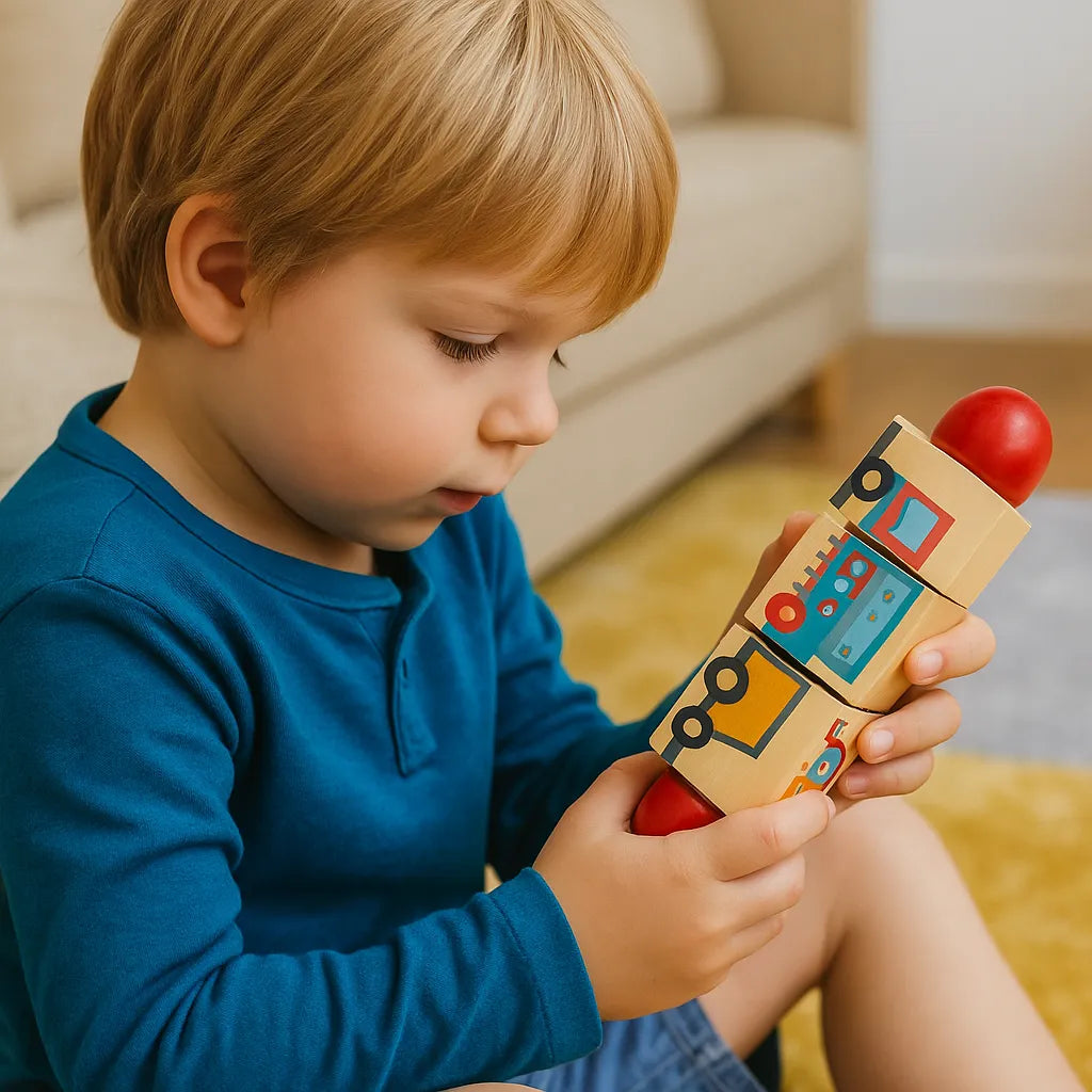 Bigjigs Vehicle Twist Blocks-Bigjigs Vehicle Twist Blocks