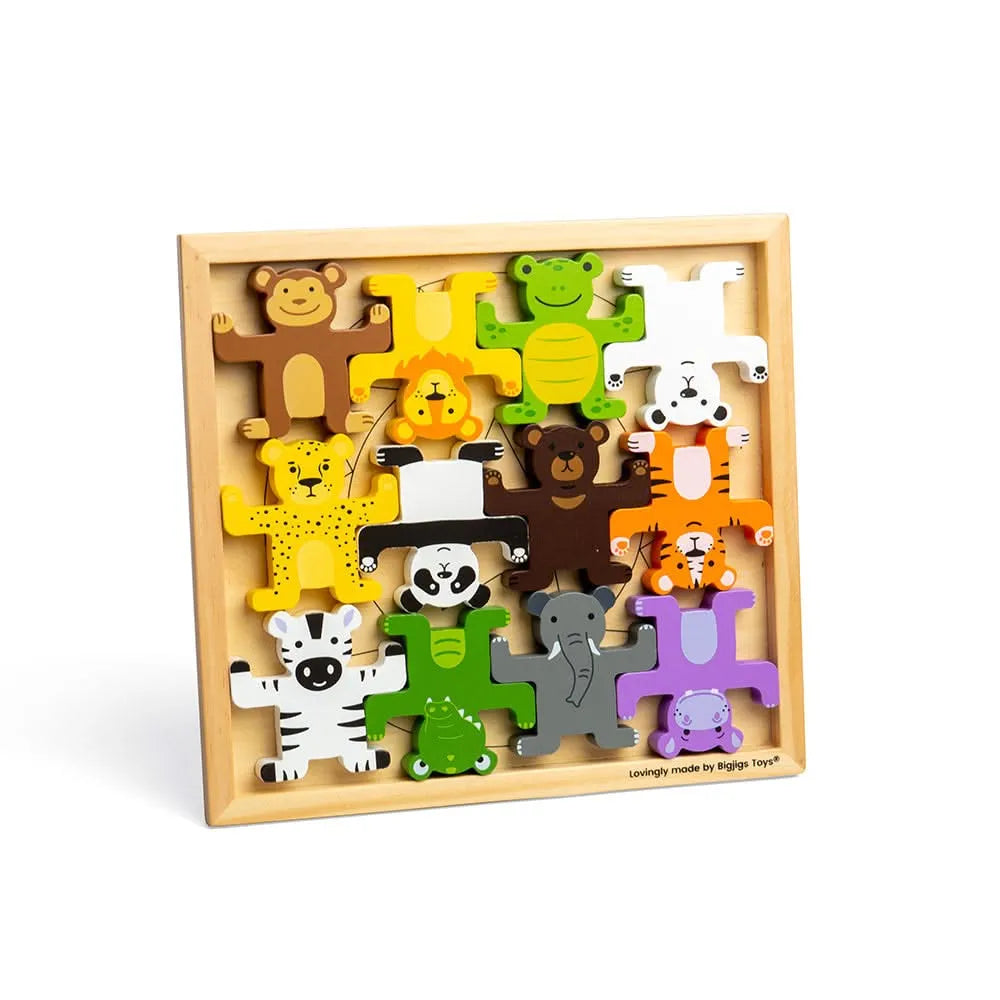 Bigjigs Wild Animal Stacker-Bigjigs Wild Animal Stacker