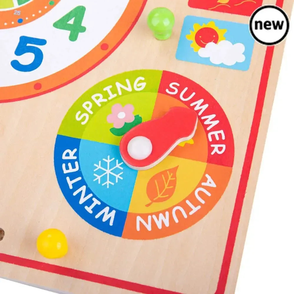 Bigjigs Wooden Clock and Calendar-Bigjigs Wooden Clock and Calendar