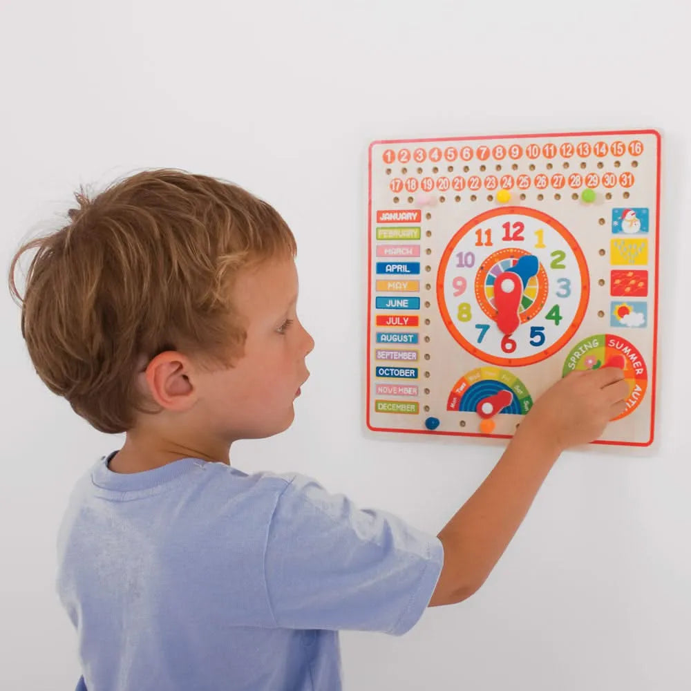 Bigjigs Wooden Clock and Calendar-Bigjigs Wooden Clock and Calendar