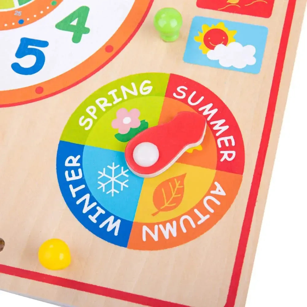Bigjigs Wooden Clock and Calendar-Bigjigs Wooden Clock and Calendar
