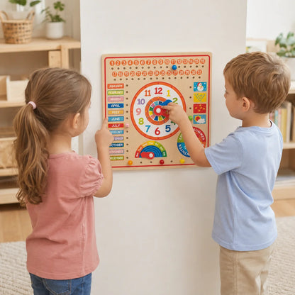Bigjigs Wooden Clock and Calendar-Bigjigs Wooden Clock and Calendar