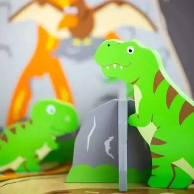 Bigjigs Wooden Dinosaur Island Playset-Bigjigs Wooden Dinosaur Island Playset