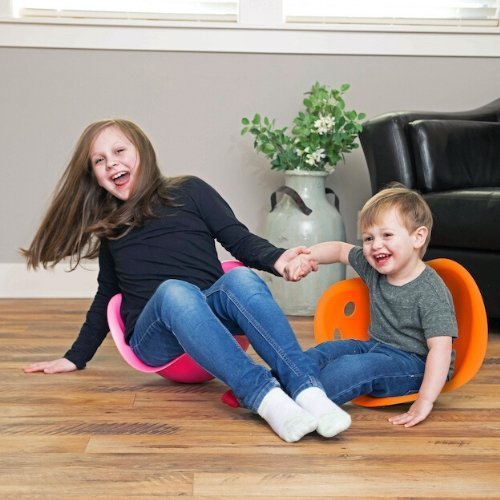 Bilibo, Sit in and rock, spin, or climb on, so many options are possible with the Bilibo. The soft, round shapes of the Bilibo stimulate the senses and can help develop motor skills and a sense of balance.Children with sensory processing problems experience too much or too little stimulation through their senses, and struggle to integrate the sensory information they are receiving. Movements such as spinning can help children with sensory processing disorders to achieve an optimal level of sensory arousal a