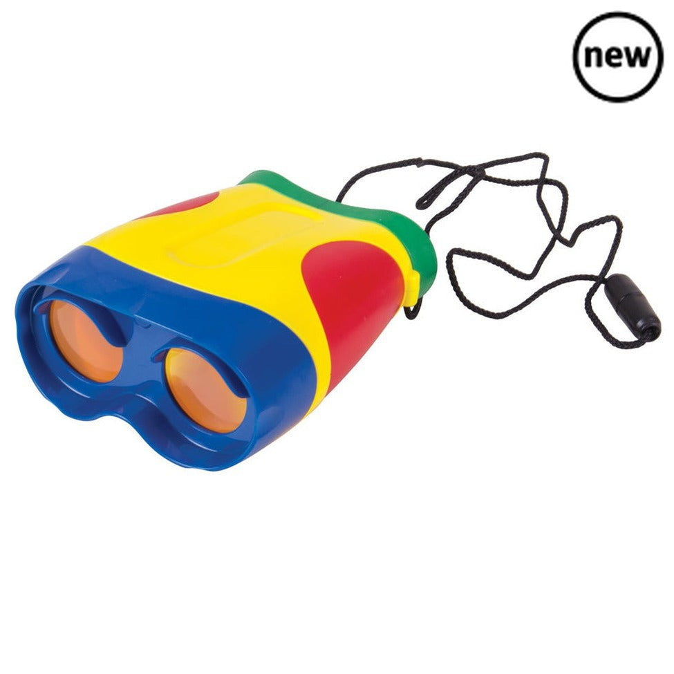 Binoculars, Grab your binoculars and head outside to explore the wonderful world! These binoculars are a great way to get early learners closer to nature and the environment. Outdoor learning has never been so much fun! What do you see today? These classic binoculars are made with child-friendly, strong plastic and are simple to use. They're lightweight, durable and perfect for young explorers. Focus-free, there is no need for children to fiddle about with the focus, instead they can focus on exploring the 