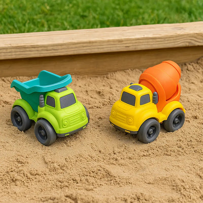 Bioplastic Twin Construction Truck Set-Bioplastic Twin Construction Truck Set