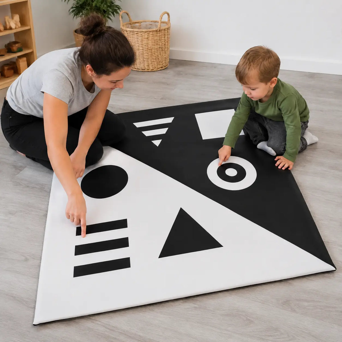 Black and White Floor Mat lifestyle image 5