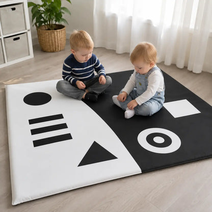 Black and White Floor Mat lifestyle image 1