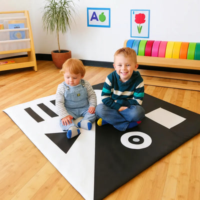 Black and White Floor Mat-Black and White Floor Mat