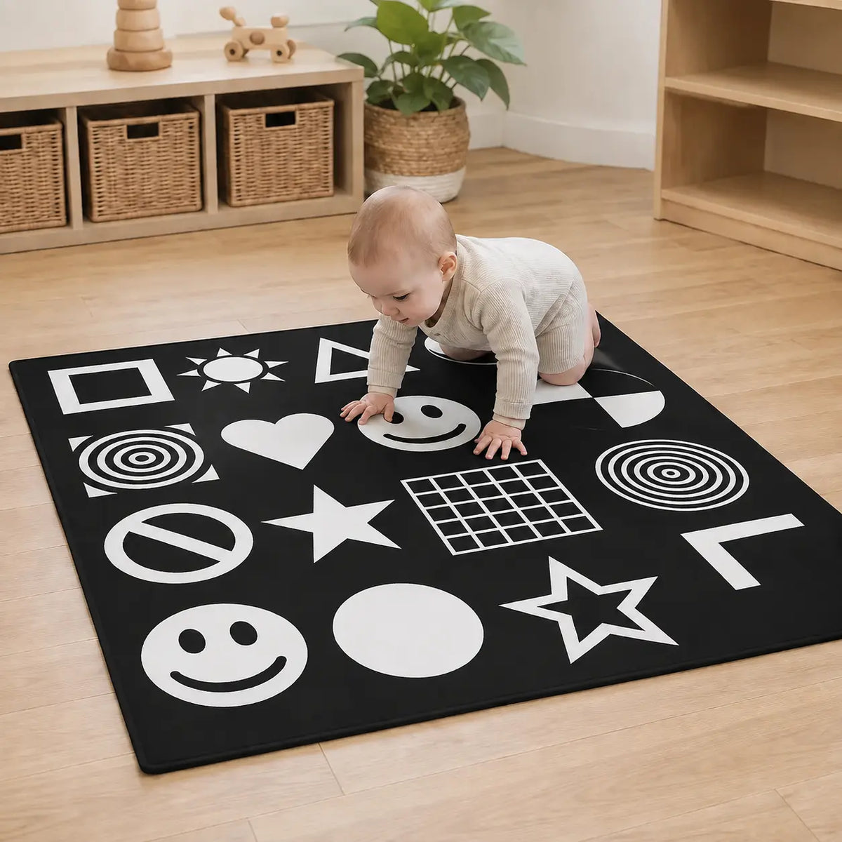 Black and White Nursery Playmat lifestyle image 6
