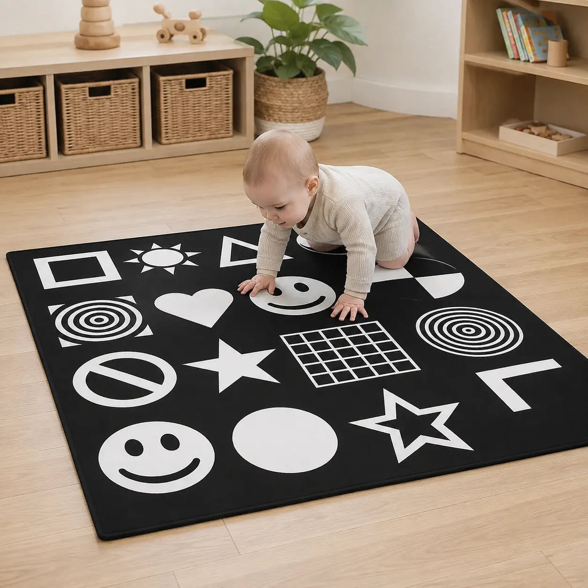 Black and White Nursery Playmat lifestyle scene 6