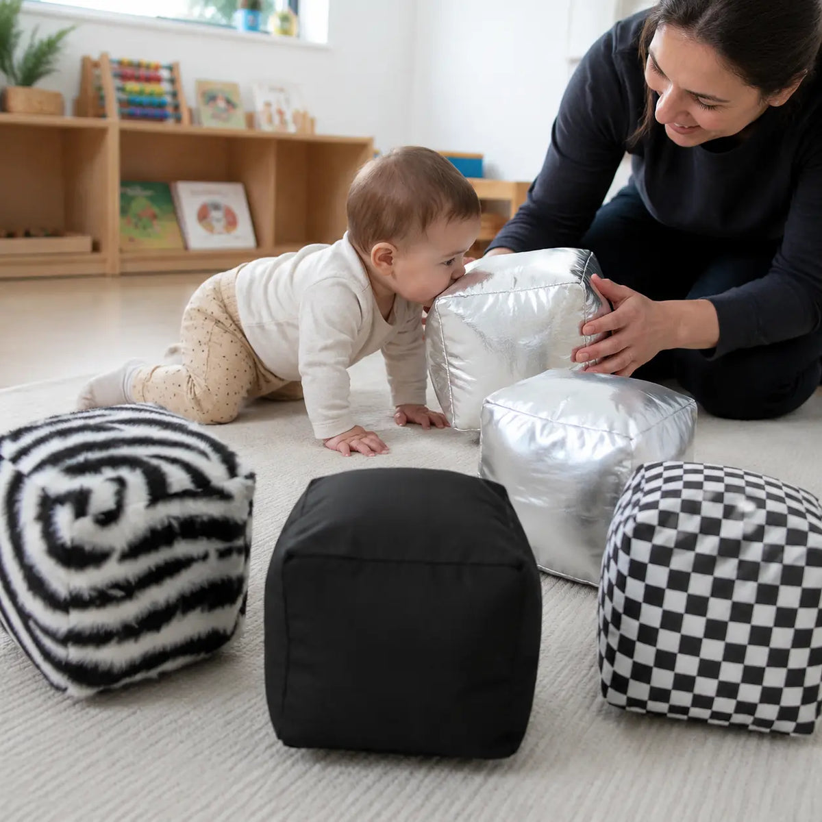 Black and White Soft Cubes lifestyle scene 4