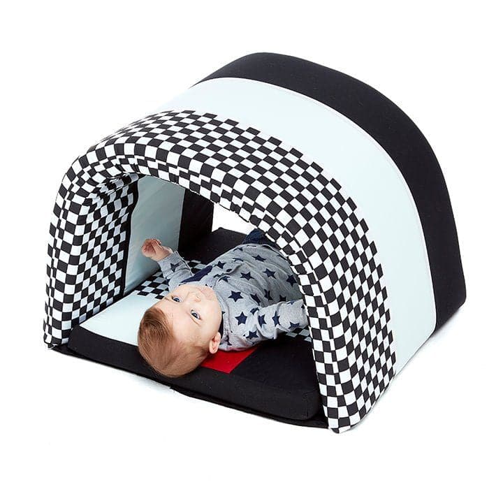Black and White Striped Soft Baby Tunnel, This striking Black and White Striped Soft Baby Tunnel will make an ideal addition to your black and white toddler play area.The Black and White Striped Soft Baby Tunnel is a delightful, soft, appealing baby cushion designed in strong contrasting colours. The Black and White Striped Soft Baby Tunnel features a variety of textured squares for a sensory experience., Black and White Striped Soft Baby Tunnel,Childrens soft play,sensory tunnel,baby crawling tunnel,baby s