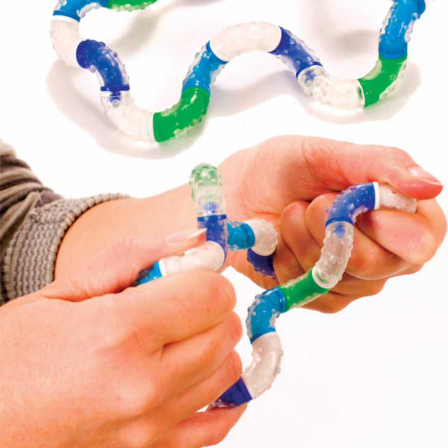 Brain Tools Imagine Tangle, With latex-free rubberized and textured bumps, the BrainTools Imagine is perfect for fidgeting anytime, anywhere! With its bright and vibrant colours, the Imagine is the latest addition to the Tangle family of fun educational toys! This twistable therapy device offers an ergonomic approach to minor stress and anxiety relief, smoking cessation, hand therapy, building fine motor skills, and other therapeutic uses. The soft, texturized rubber bumps on this Tangle provide a unique se