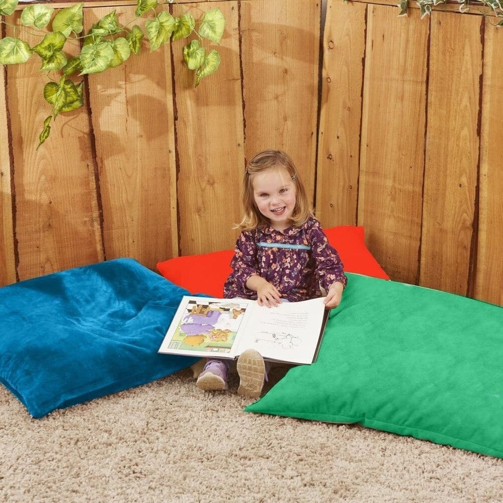 Bright Accents Giant Cushion (3pk), Introducing our vibrant and playful Bright Accents giant cushions, specially crafted for little ones in early years educational settings. These children's cushions are not only bright and colorful but also incredibly soft and comfortable, providing the perfect spot for story time or engaging in imaginative play.Designed with the utmost care, these cushions are the ideal addition to any EYFS (Early Years Foundation Stage) setting. They create a cozy and inviting atmosphere