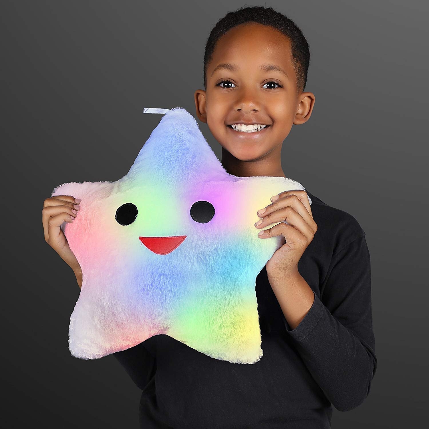 Bright Stars Cushion, This super Bright Stars tactile Bright Stars White Cushion is made from a delightful luxurious fur and has internal LED light's that light-up and alternate through a variety of subtle colours creating a true sensory calming experience. The Bright Stars Cushion is probably the softest light up cushion ever this innovative and unique sensory accessory is not only a cushion but a calming light up relaxant which creates a calming relaxing tactile experience. Bright Stars Cushion Create a c