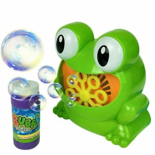 Bubble Blower Frog, Our Bubble Blower Frog is here to bring heaps of bubbly excitement to your outdoor playtime or party. It's a must-have for little ones who love chasing and popping bubbles. How it Works: Easy Filling: Simply fill up the Bubble Blower Frog with the included bubble solution. It's quick and hassle-free, so kids can get to the fun part in no time. Fun and Games: Bubble Blowing Competition: Challenge your friends to a bubble-blowing competition and see who can create the most bubbles in a min
