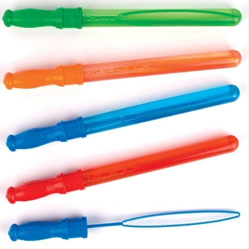 Bubble Wands Pack of 4, Introducing our Bubble Wands Pack of 4! Get ready to enthral your kids with a mesmerizing display of vibrant, gigantic bubbles! These Bubble Wands are the perfect accessory to take your outdoor playtime to the next level.Each Bubble Wand is filled with a generous amount of colorful liquid that promises to create an array of magnificent bubbles when lazily waved through the air. Imagine the awe on your children's faces as they watch these bubbles float effortlessly, reflecting a spect