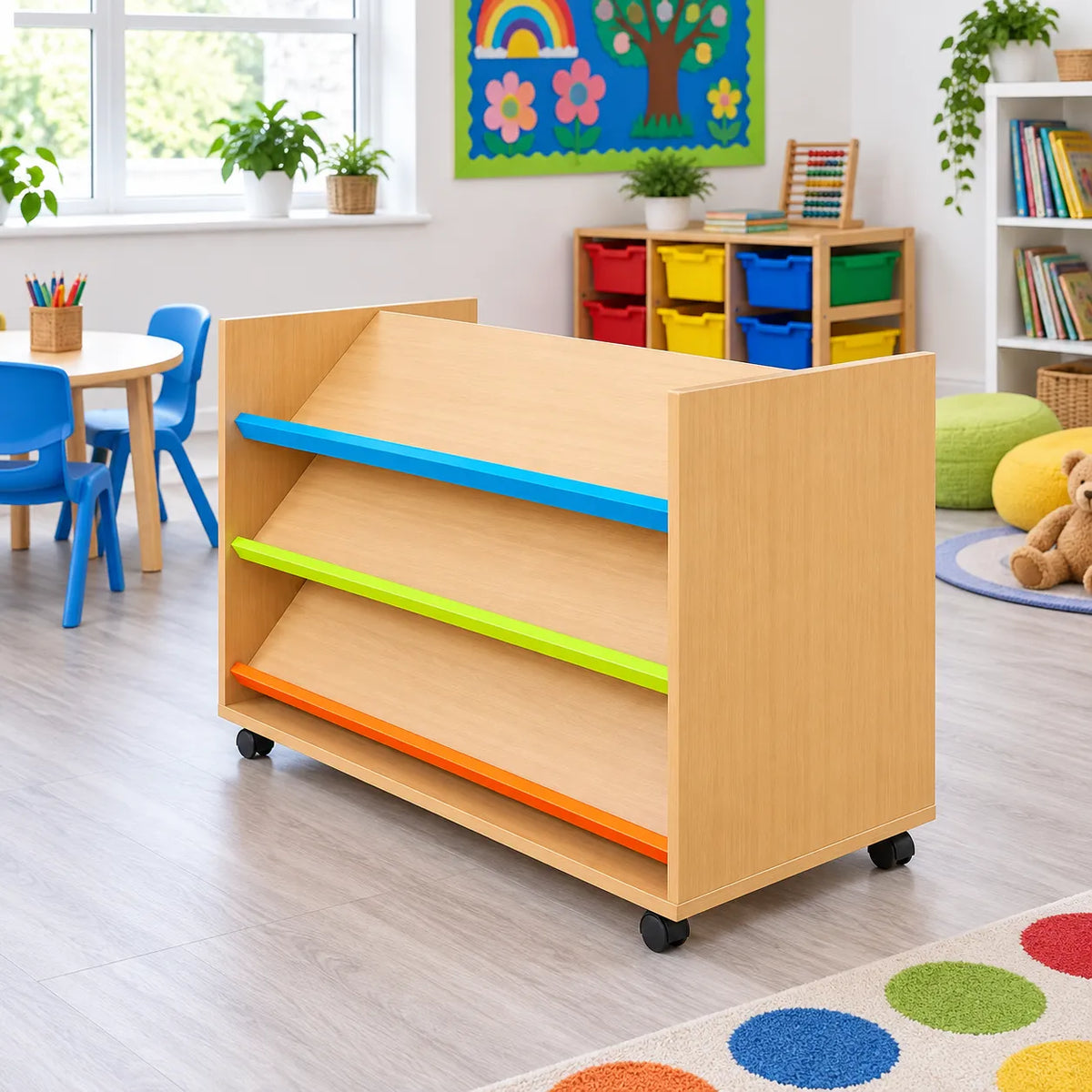 Bubblegum Double Sided Library Unit in a classroom – view 3
