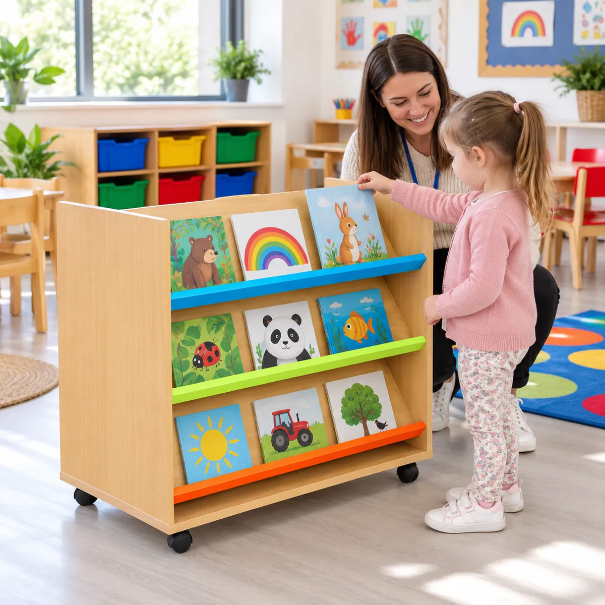 Bubblegum Double Sided Library Unit in a classroom – view 5