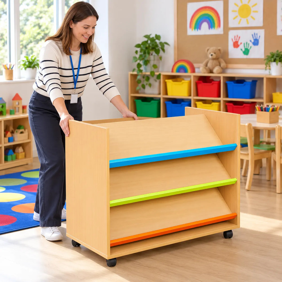 Bubblegum Double Sided Library Unit in a classroom – view 7