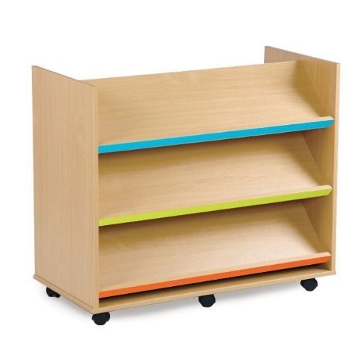 Bubblegum Double Sided Library Unit, Brighten up your school library or reading corner with our Bubblegum Double Sided Library Unit The Bubblegum Double Sided Library Unit has 3 angled shelves on each side for displaying books face on making it easier for children to view book titles. The Bubblegum Double Sided Library Unit will add a splash of colour to any classroom and as a part of the larger Bubblegum furniture range we stock you can transform your setting. The Bubblegum Double Sided Library Unit is stu