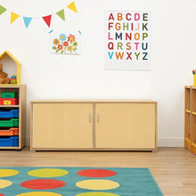 Bubblegum Low Level 4 Bay Classroom Cupboard-Bubblegum Low Level 4 Bay Classroom Cupboard