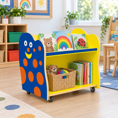 Bubbles Book Display With Below Storage in a classroom – view 2