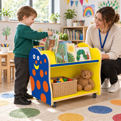 Bubbles Book Display With Below Storage in a classroom – view 4