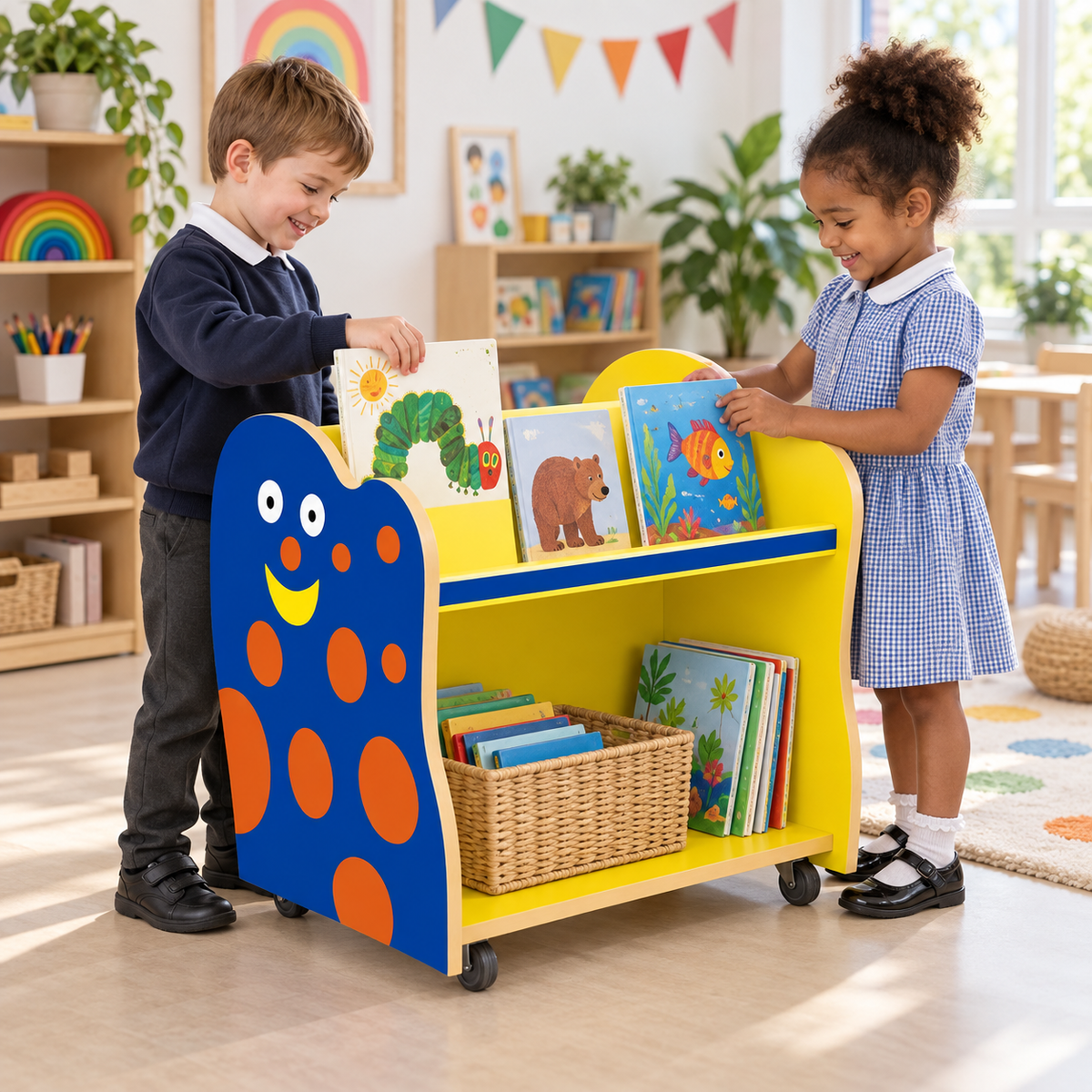Bubbles Book Display With Below Storage in a classroom – view 7