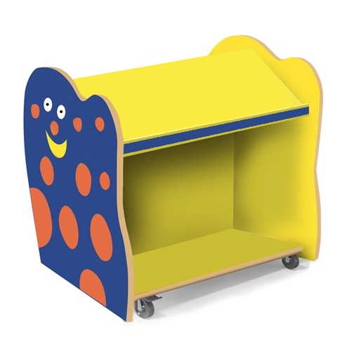 Bubbles Book Display With Below Storage, Introducing the Bubbles Book Display with storage - the ultimate mobile storage solution for kindergartens, day care centres, and classrooms. This book display unit is simply perfect for storing and displaying books, toys, and art supplies, making it an incredibly versatile addition to any learning space. Crafted from high quality 18mm MFC and manufactured right here in the UK, this book display unit is built to last. Its rounded corners add an extra element of safet