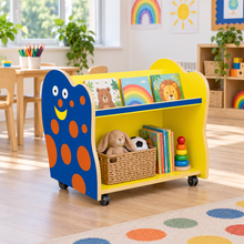 Bubbles Book Display With Below Storage in a classroom – view 1