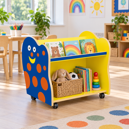 Bubbles Book Display With Below Storage in a classroom – view 1