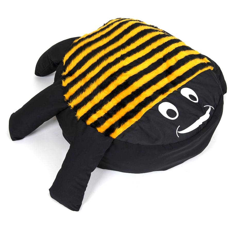 Bumble Bee Cushion and 15 Baby Bee Cushions, The Bumble Bee Cushion and 15 Baby Bee Cushions are the perfect addition to any classroom, providing a fun and comfortable seating option for children. The large furry bee cushion is not only super cuddly, but it also has a surprise inside - it unzips to reveal 15 individual smaller cushions!These baby bee cushions are just as soft and cuddly as the larger one, making it a delight for children to use. The set of 15 cushions allows for versatile use in the classro