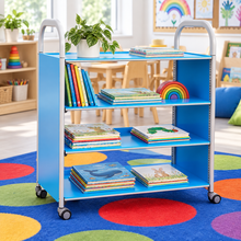 Callero Flat Shelf Unit in a bright classroom – view 1