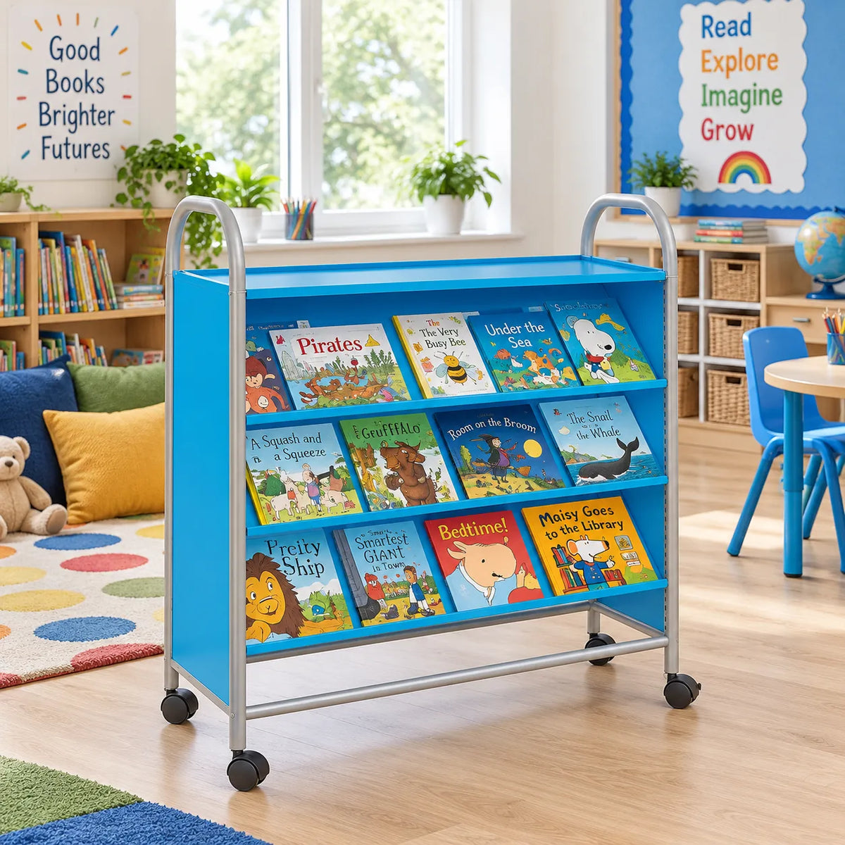 Callero Tilted Shelf Unit in a bright early years classroom – view 6