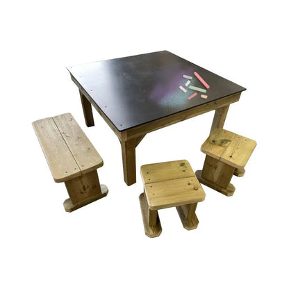 Chalk Table And Benches-Chalk Table And Benches
