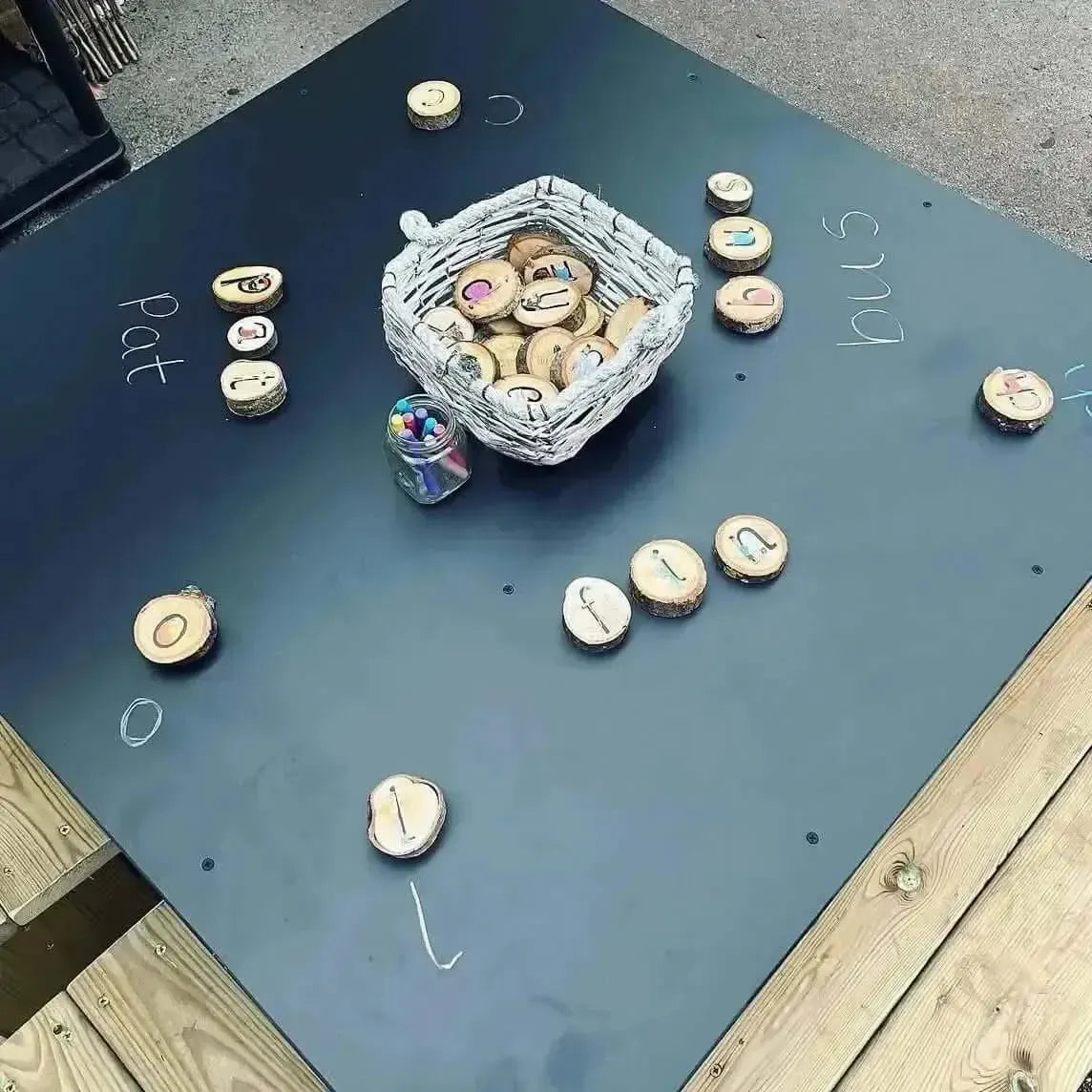 Chalk Table And Benches-Chalk Table And Benches
