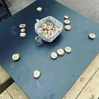 Chalk Table And Benches-Chalk Table And Benches