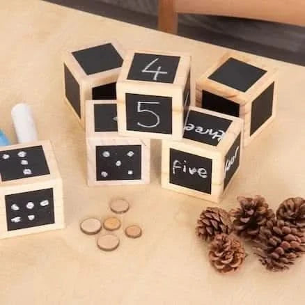 Chalk Wooden Cubes-Chalk Wooden Cubes