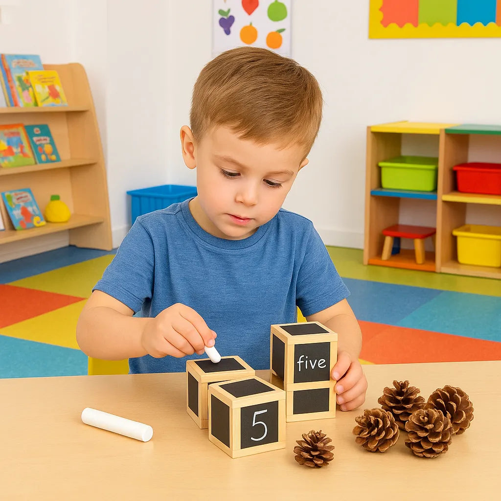 Chalk Wooden Cubes-Chalk Wooden Cubes