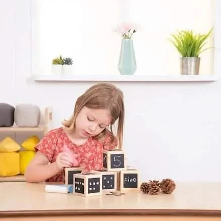 Chalk Wooden Cubes-Chalk Wooden Cubes