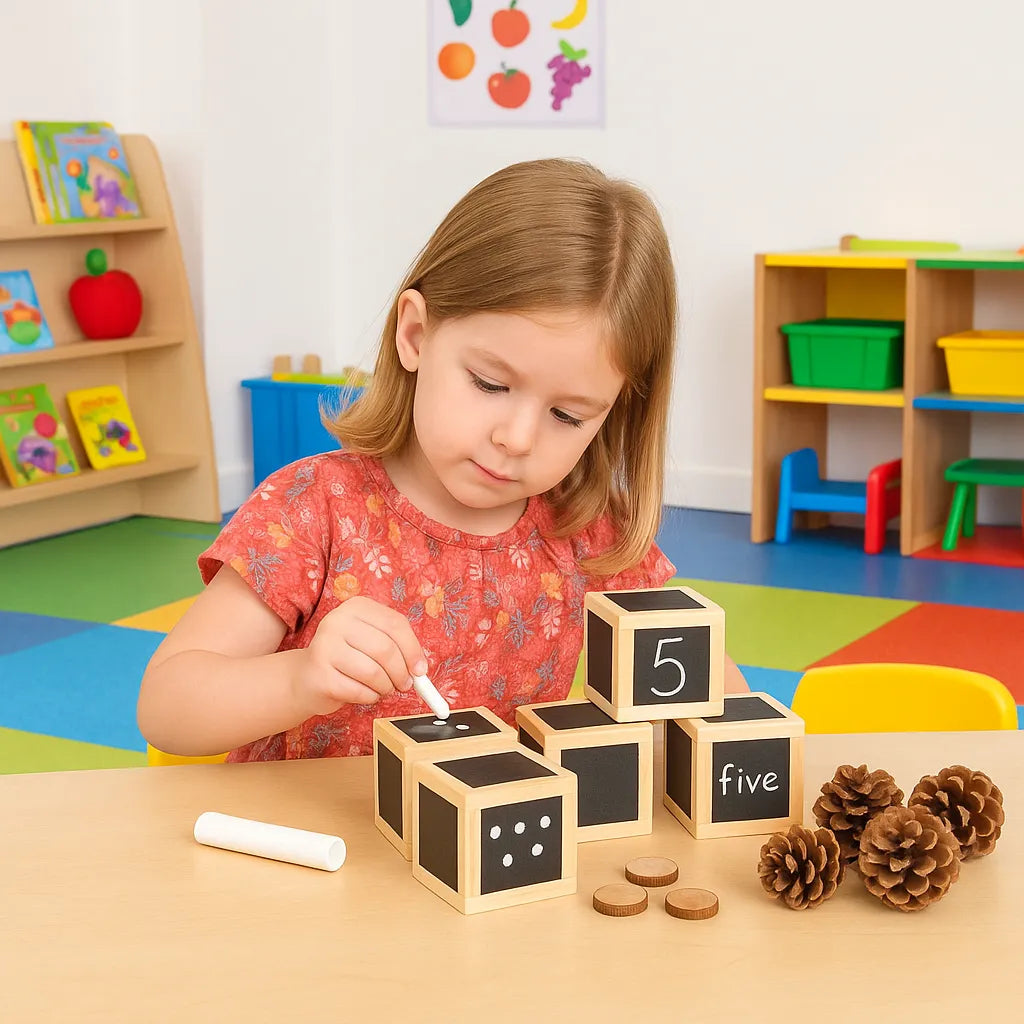 Chalk Wooden Cubes-Chalk Wooden Cubes
