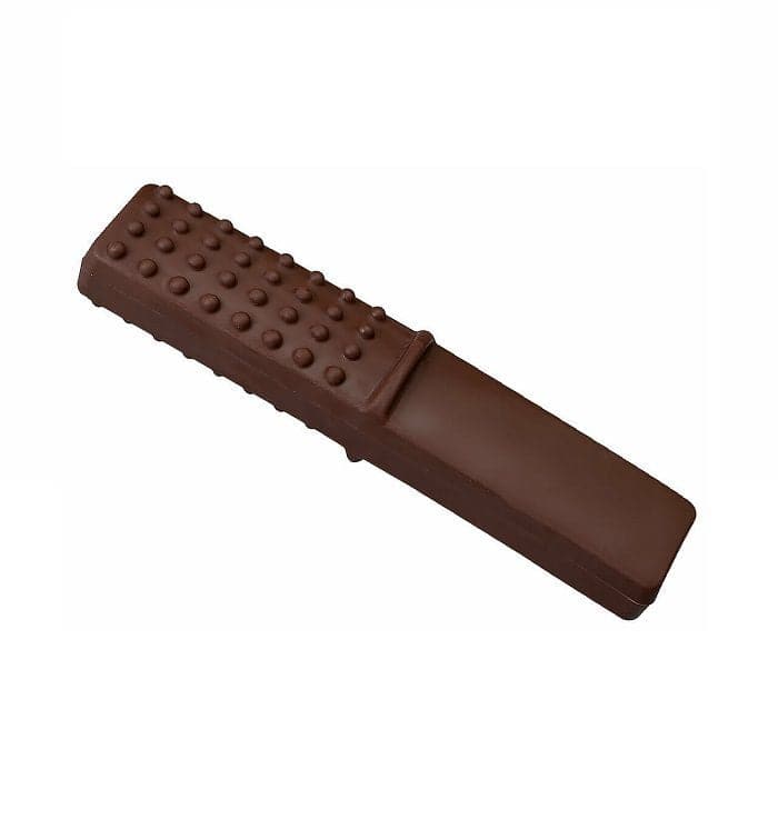 Chew Stixx Tough Bar Chocolate Flavour, Chew Stixx’ all-new Chocolate Flavour Tough Bar takes oral motor therapy to the "jaws" level. With a delightful chocolate flavour children will love this The safe, extremely durable material of this Chocolate Flavour Tough Bar makes this chew stick ideal for children who chew through all other chew toys. The Chocolate Flavour Tough Bar has two distinct textures which both simulate food and lower TMJ issues. When used properly, Chew Stixx Chocolate Flavour Tough Bars p