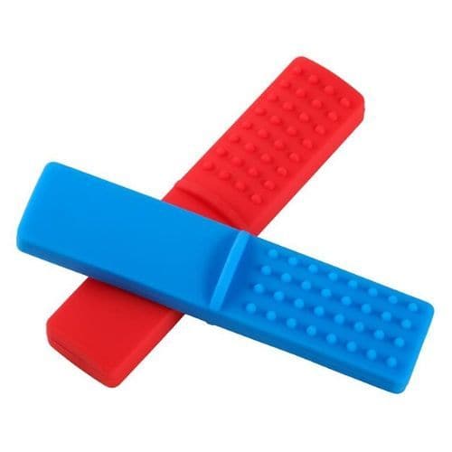 Chew Stixx Tough Bar, The fantastic Chew Stixx tough bar is one of the toughest oral motor therapy chews on the sensory market. The durable yet tough material of this Chew Stixx Tough Bar makes it the ideal chew stick for heavy chewers whom chew through all other chew toys. The Chew Stixx Tough Bar has two distinct textures which both simulate food and help those with TMJ issues. When used correctly the chew stixx tough bars allow children to enjoy a safe and bacteria free chewing device rather than shirts,