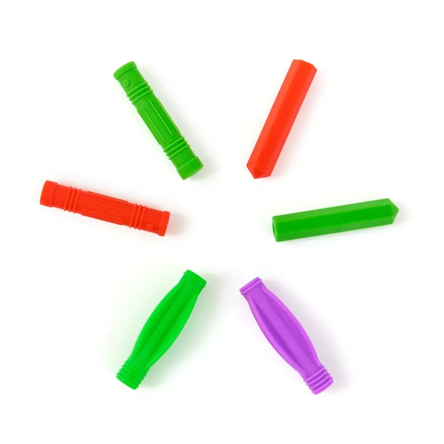 Chewable Pencil Toppers 6pk-Chewable Pencil Toppers 6pk